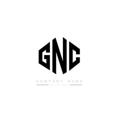 Gnc Letter Logo Design With Polygon Shape