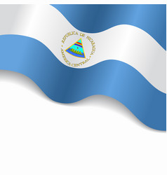 Nicaraguan Flag Wavy Abstract Background