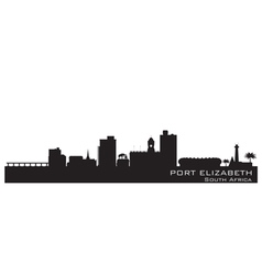 Port Elizabeth Africa City Skyline Silhouette