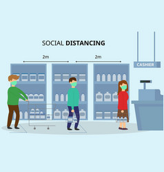 Social Distancing At At Market