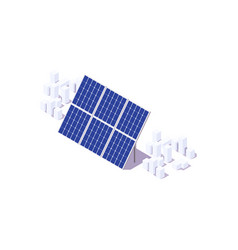 Solar Panel In Isometry On A White Background