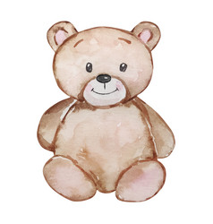 Watercolor Cute Teddy Bear Valentines Day