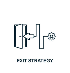 Exit Strategy Icon Line Simple Crowdfunding Icon