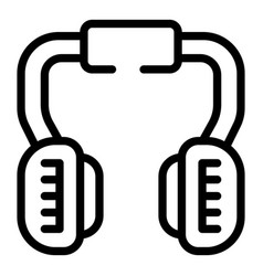 Futuristic Headphones Icon Outline