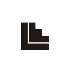 Letter L Stairs Square Geometric Symbol Simple