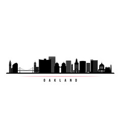 Oakland Skyline Horizontal Banner Black And White