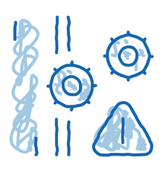 Subcutaneous Viruses Doodle Icon Hand Drawn