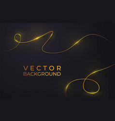 Two Golden Lines With Light Effects Isolated