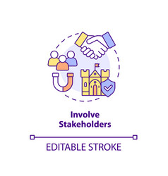 Involve Stakeholders Concept Icon