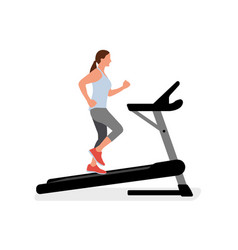 A Woman Running On Treadmill