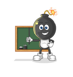 Bomb Head Teacher Cartoon Character