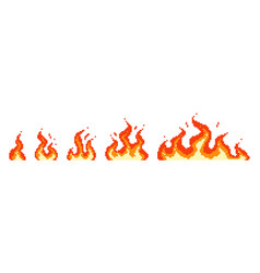 Stages Of Pixel Flame Ignition