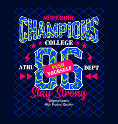 Champions 86 Typography Design T Shirts