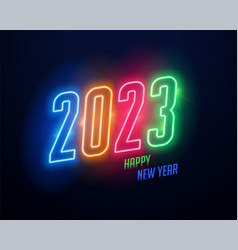 Colorful Neon 2023 Text For New Year Party Flyer