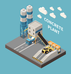 Concrete Cement Production Isometric Composition