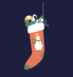 Cute Christmas Stocking Full Of Small Gifts