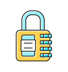 Security Padlock Color Icon