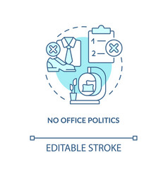 No Office Politics Turquoise Concept Icon