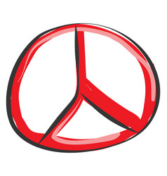 Painting Mercedes Logo In Red Color Or Color