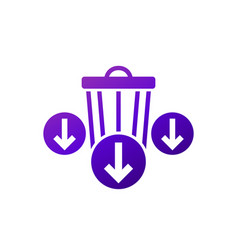 Reduce Waste Icon With A Trash Bin And Arrows