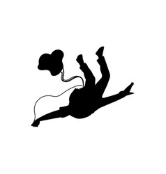 Skydiver Silhouette Isolated