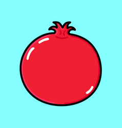 Cute Funny Pomegranate Fruit Character Hand