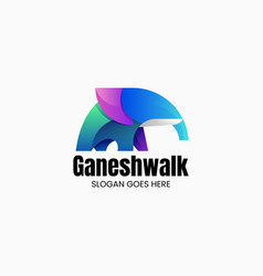 Logo Elephant Gradient Colorful Style