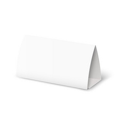 White Empty Tent Card Made Paper For Table