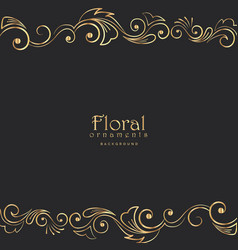 Beautiful golden floral background Royalty Free Vector Image