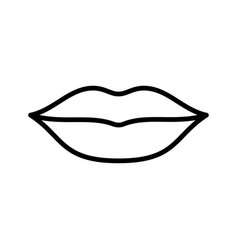 Female Lips Icon Woman Lips Pictogram Isolated On