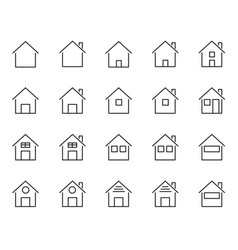 20 Home And House Icons Set Living Of People