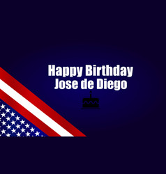 Almond Happy Birthday Jose De Diego With Usa Flag