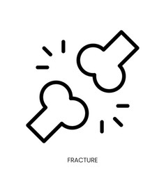 Fracture Icon Line Art Style Design Isolated