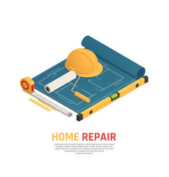 Home Renovation Isometric Composition