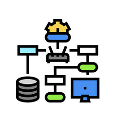 It Architecture Analyst Color Icon