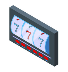 Slot Machine Seven Icon Isometric Style