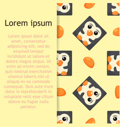 Squares Penguin Seamless Pattern Background