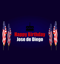 Atomic Happy Birthday Jose De Diego With Usa Flag