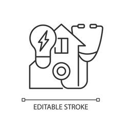 Energy Audit Linear Icon