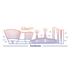 Incheon Colorful Line Art