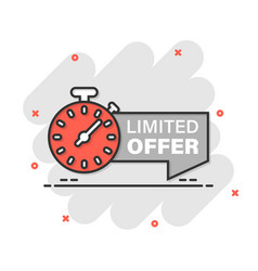 Limited Offer Label Icon In Comic Style Discount