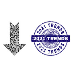 Scratched 2021 Trends Stamp And Geometric Arrow