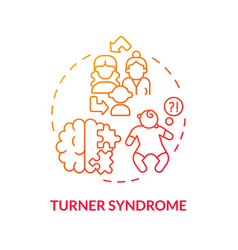 Turner Syndrome Red Gradient Concept Icon