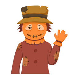 Halloween Scarecrow Costume Design Flat