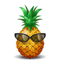 Pineapple Wearing Sunglasses Realistic