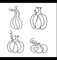 Pumpkin Line Art Autumn Harvest Thanksgiving