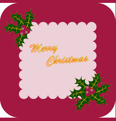 Christmas Greeting Frame Rectangle With Rounded