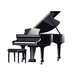 Classical Grand Piano Black Silhouette