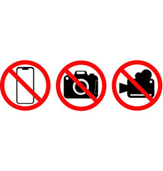 No Photography Videography Mobile Camera