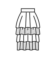 Tiered Layered Skirt Color Icon